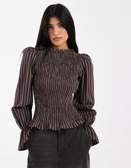 Blouse Loose Black Long Sleeve