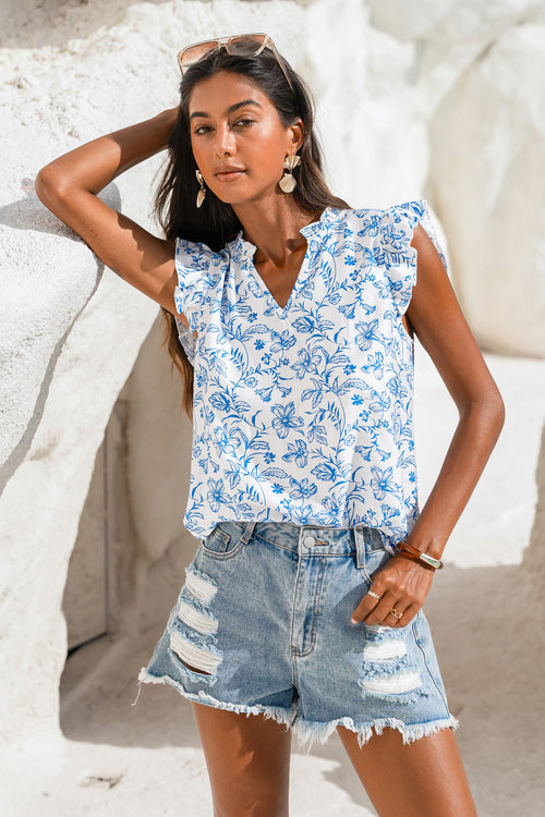 Blouse Lila and white for summer